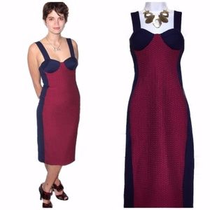 House of Holland Bodycon Color Block Bustier Dress